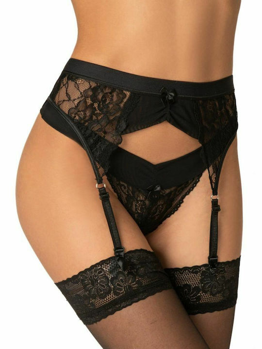 Women's String with Lace Black