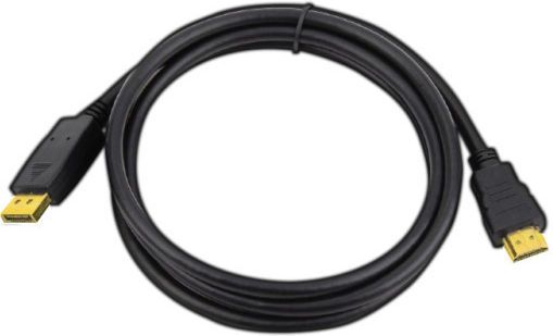 Cable DisplayPort male - HDMI male 1.8m Μαύρο (11.1.18)