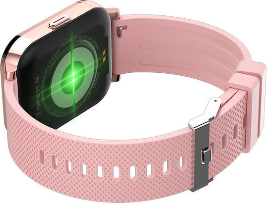 DAS.4 SL44 36mm Smartwatch με Παλμογράφο (Ροζ Χρυσό)