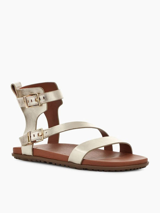 UGG Solivan Δερμάτινα Σανδάλια Χρυσά