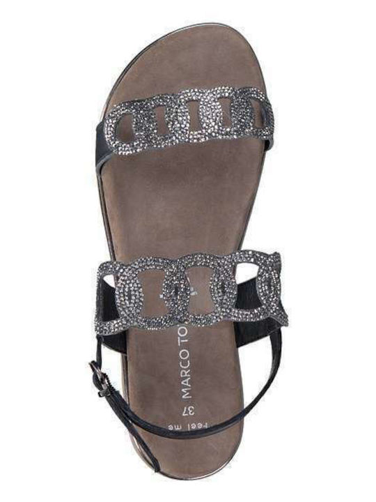 Women's Flat Sandals in Black Color