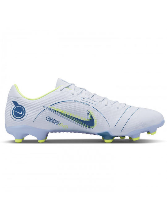 Nike Mercurial Vapor 14 Academy FG/MG Χαμηλά Ποδοσφαιρικά Παπούτσια με Τάπες Λευκά
