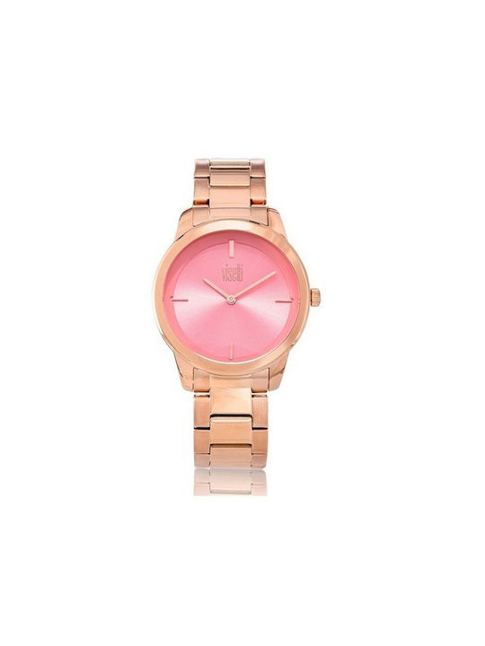 Visetti PE-799RF Watch with Pink Gold Metal Bracelet PE-799RF