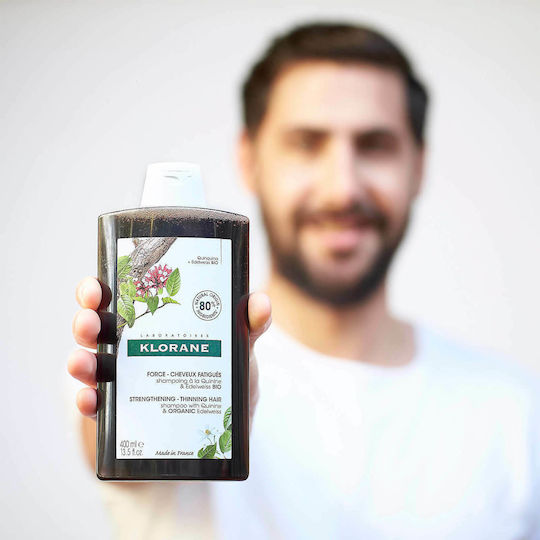 Klorane Quinine Strength Thinning Hair Loss Σαμπουάν κατά της Τριχόπτωσης για Όλους τους Τύπους Μαλλιών 400ml