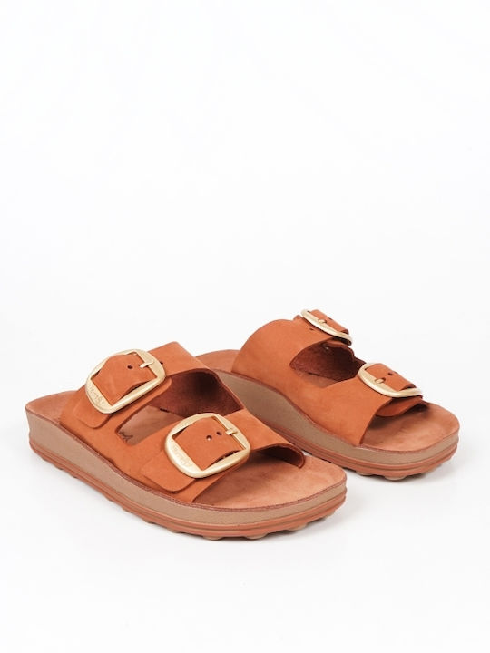 Fantasy Sandals Despoina Кожени Дамски сандали Анатомични Camel