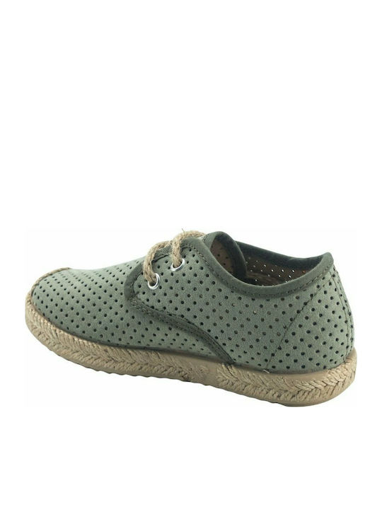 Kids Espradrilles with Laces Khaki