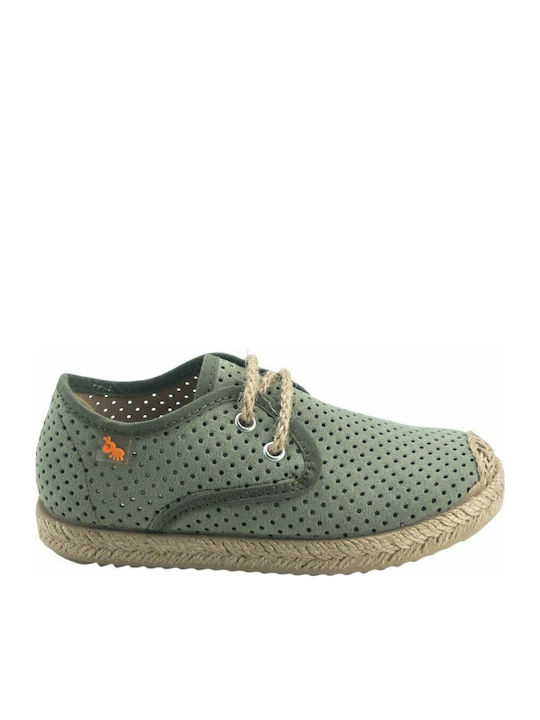 Kids Espradrilles with Laces Khaki