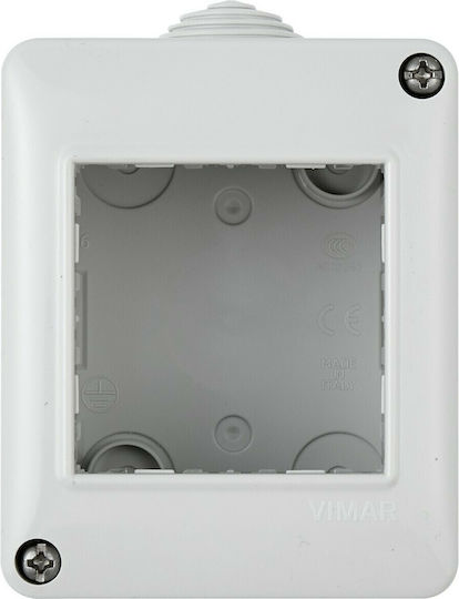 Vimar Plana Surface Mounted Electrical Box IP40 in Gray Color