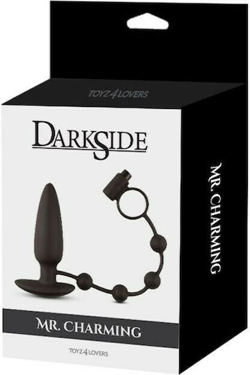 Toyz4lovers Anal Plug With Vibrating Cock Ring Vibrant Inel Cock Silicon cu Ineluri pentru penis Black