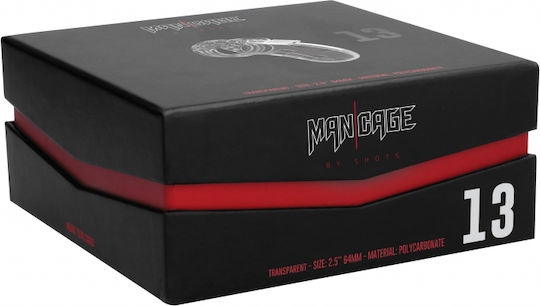Shots ManCage Model 13 Chastity 2.5" Cock Cage Peniskäfig in Transparent Farbe