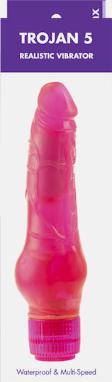 Seven Creations Trojan Wet Vibrator Realistisch Vibrator 20.5cm Pink