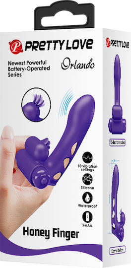 Pretty Love Orlando Honey Finger Вибратор Пръст 9см Лилаво