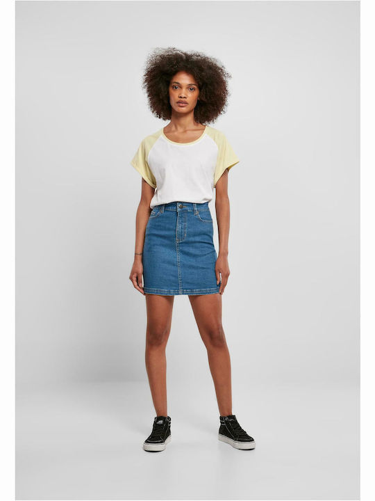 Γυναικείο T-shirt White / Soft Yellow