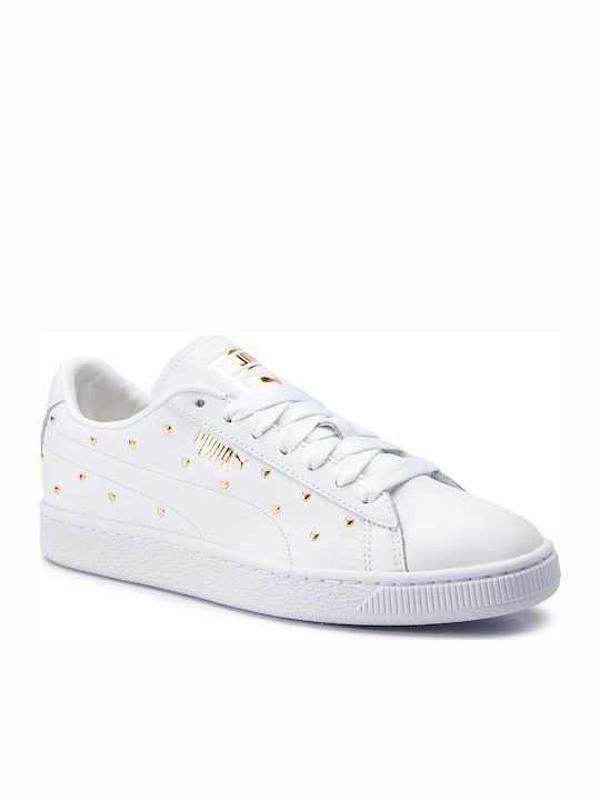 Puma Basket Studs Femei Sneakers Albe