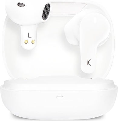 Ksix True Buds 3 Bluetooth Handsfree Earphones with Charging Case Whitά