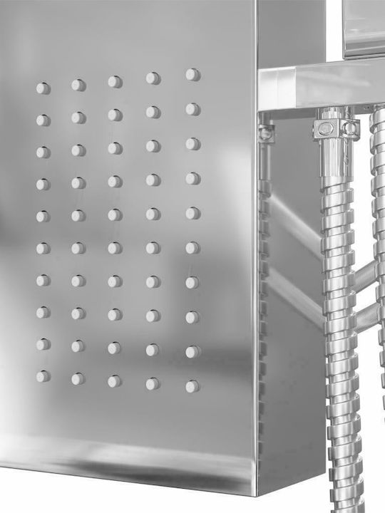 vidaXL Hydromassage Column 114cm Silver