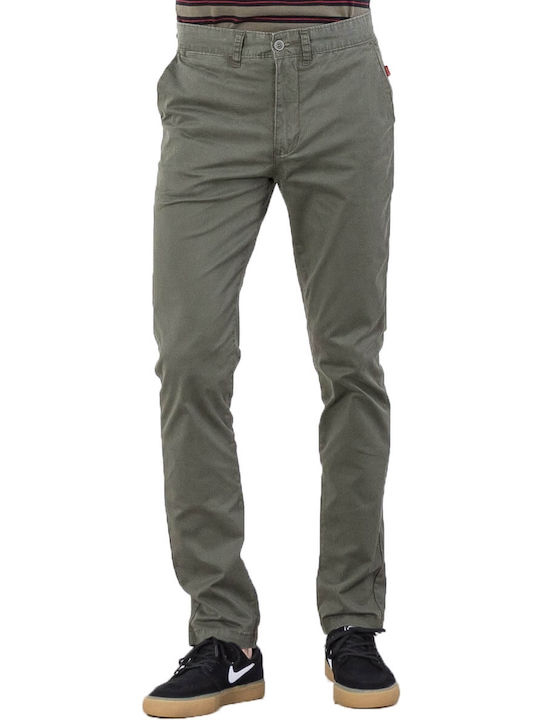 Goodstock Παντελόνι Chino σε Slim Εφαρμογή Χακί
