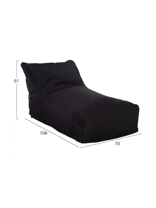Sitzsack Liegestuhl Wasserdicht Bloom Schwarze 106x70x61cm