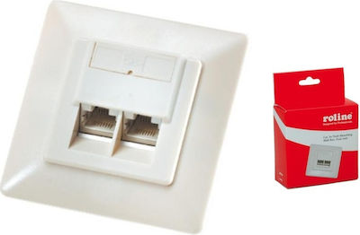 Roline Double Network Socket RJ45 Cat5 White 25.16.8486-20