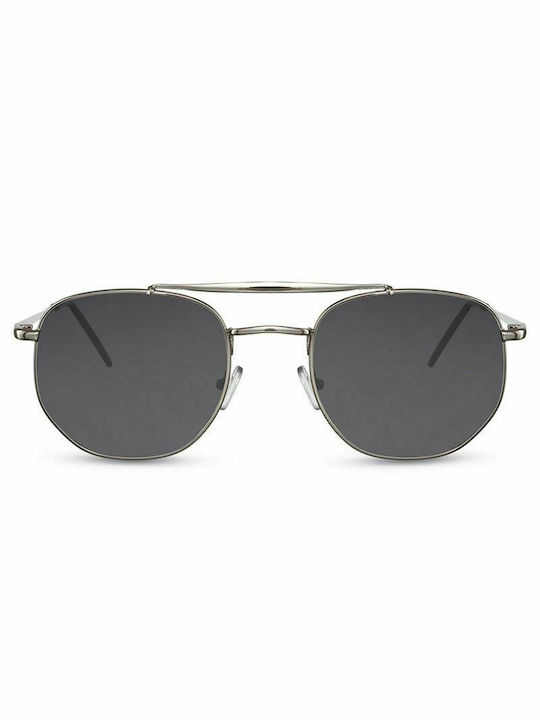 Solo-Solis Sonnenbrillen mit Silber Rahmen und Schwarz Linse NDL2362