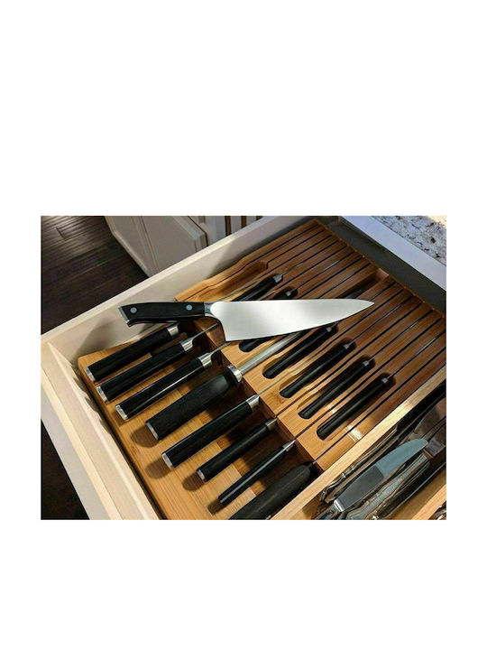 Bamboo Θήκη για Μαχαιροπίρουνα Συρταριού Ξύλινη σε Καφέ Χρώμα 29.2x43.8x4.5cm