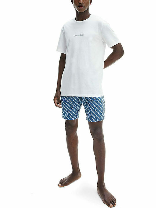 Calvin Klein Men's Summer Pajamas Set White