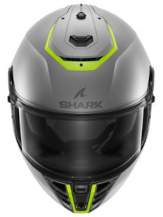 Shark Spartan RS Blank Matt Grey/Yellow Motorcycle Helmet Full Face ECE 22.06 1530gr with Pinlock and Sun Visor