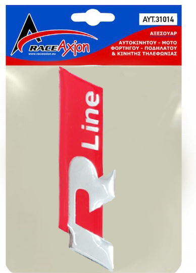 Race Axion Стикери Знаци Кола R Line 7.5 x 2.1см в Червен Цвят 1бр