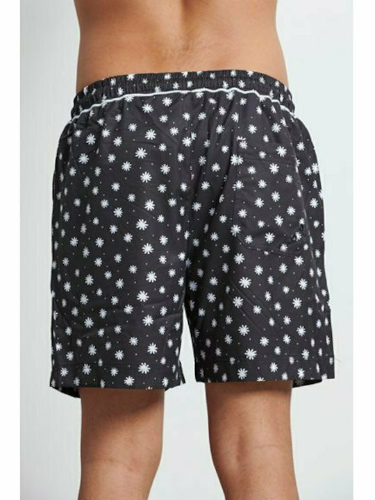 BodyTalk Men's Swimwear Shorts Black with Patterns