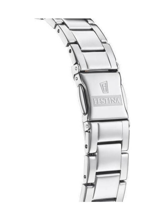 Festina Γυναικείο Ρολόι 34mm Μπαταρίας με Ασημί Μεταλλικό Μπρασελέ