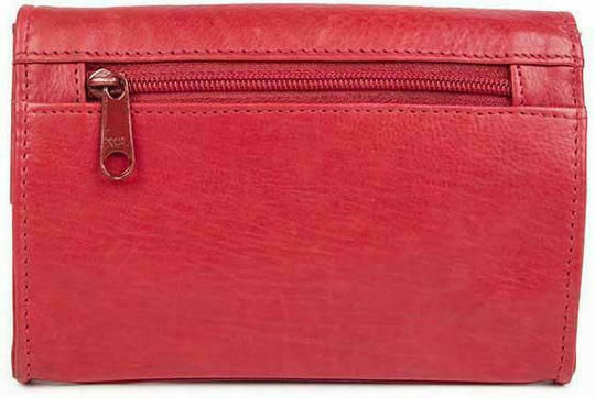 Fetiche Leather Tobacco Pouch AN 1-367 With Magnetic Clasp Red