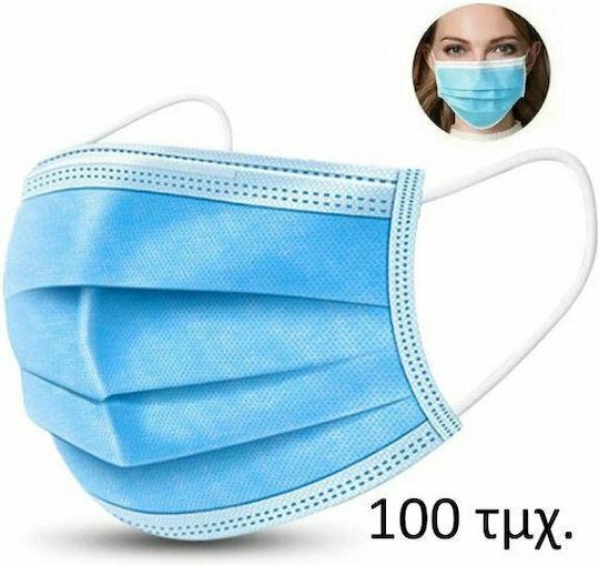Disposable Surgical Mask Light Blue PS-103447 100pcs