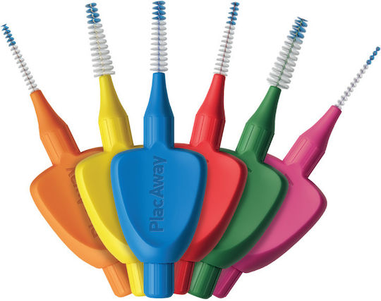 PlacAway Triple Action Interdental Brushes 0.6mm Blue 6pcs