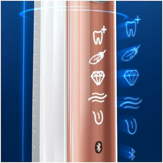 Oral-B Genius X 20000N Electric Toothbrush with Pressure Sensor and Travel Case Rose Gold