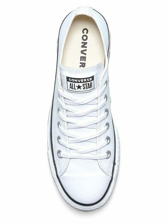 Chuck Taylor All Star Lift Clean Low Top Flatforms Sneakers White / Black