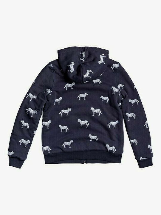 Roxy Boys Hooded Sweatshirt with Zipper Navy Blue