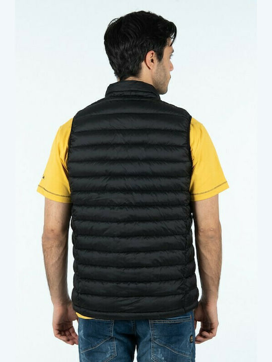 Double Men's Sleeveless Puffer Jacket Black