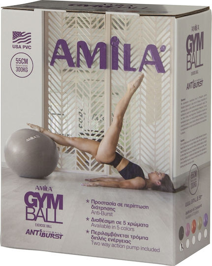 AMILA Ball Pilates 55cm , 1kg in Black Color