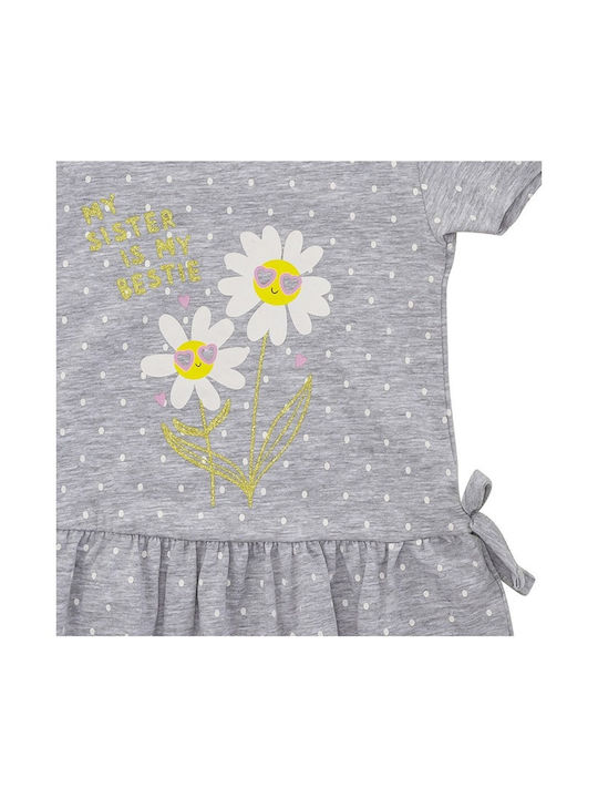 Funky Kids Dress Short Sleeve Gray