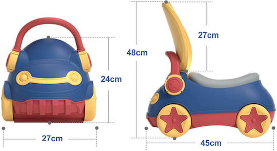 Bebe Stars Car Potty Car with Lid Blue