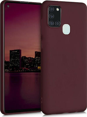 Matt TPU case for Samsung A21s burgundy