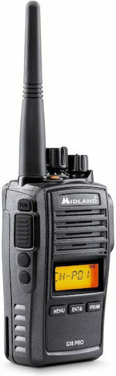 Midland G18 Pro Transmițător Wireless PMR 0.5W cu Ecran Monocrom