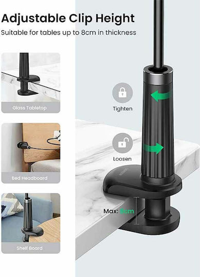 Ugreen Gooseneck LP113 Mobile Phone Stand with Extension Arm in Black Colour