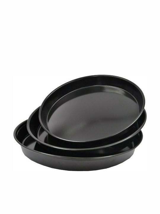 Viosarp Aluminum Round Baking Pan with Enamel Coating Black 28cm