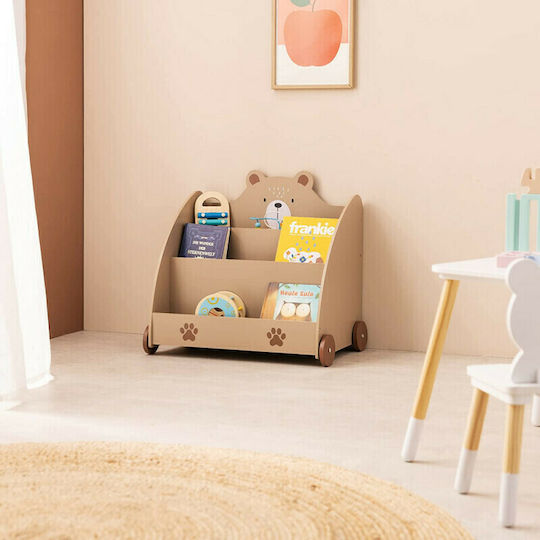 Navaris Children's Storage Box made of Wood Design Bear Brown 60x58x40cm 1pcs