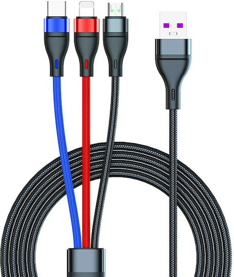 Ezra Regular USB to Lightning Cable Πολύχρωμο 1.2m (DC92)