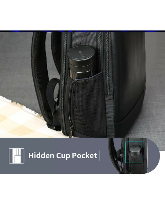 Bopai Wasserdichte Rucksack für Laptop 15.6" mit USB-Anschluss in Schwarz