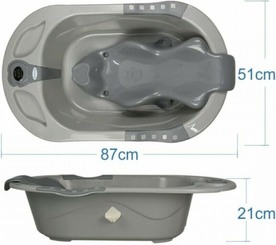 Bebe Stars Babybadewanne Bubble mit Thermometer Grey