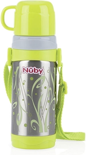 Nuby Παιδικό Ποτηράκι από Μέταλλο Πράσινο 360ml για 24m+