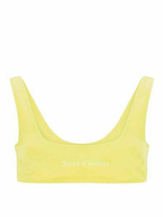 Juicy Couture Bikini Set Sports Bra & Slip Bottom Yellow